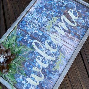 Welcome Sign Hanger Wall Art Home Decor